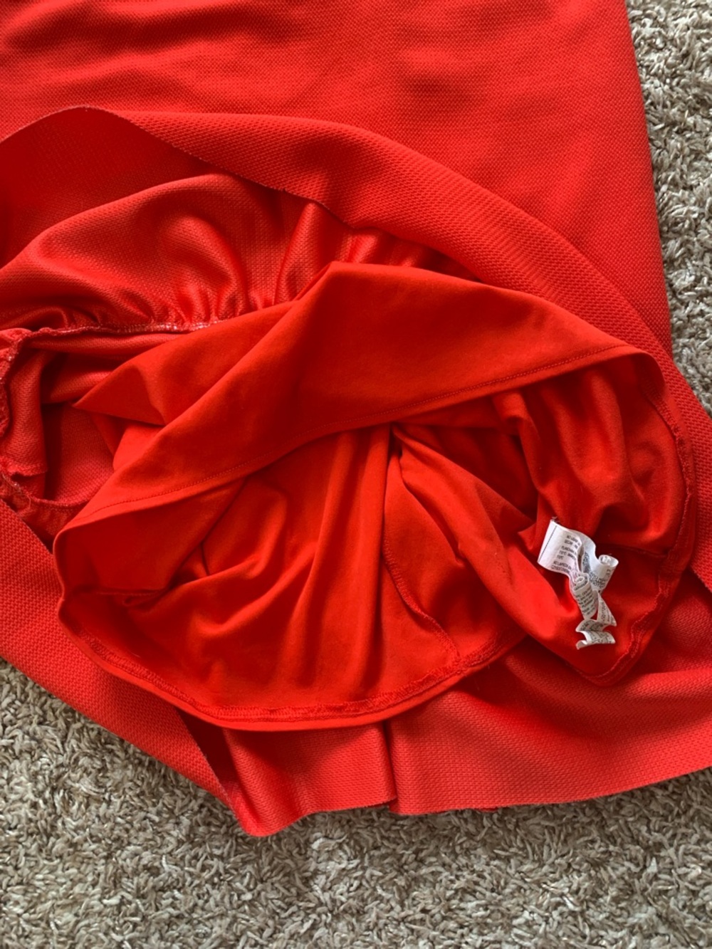 Zara Women’s Red Ruffle Hem Square Neck Drop Skirt Sleeveless Mini Dress Medium - Picture 9 of 10